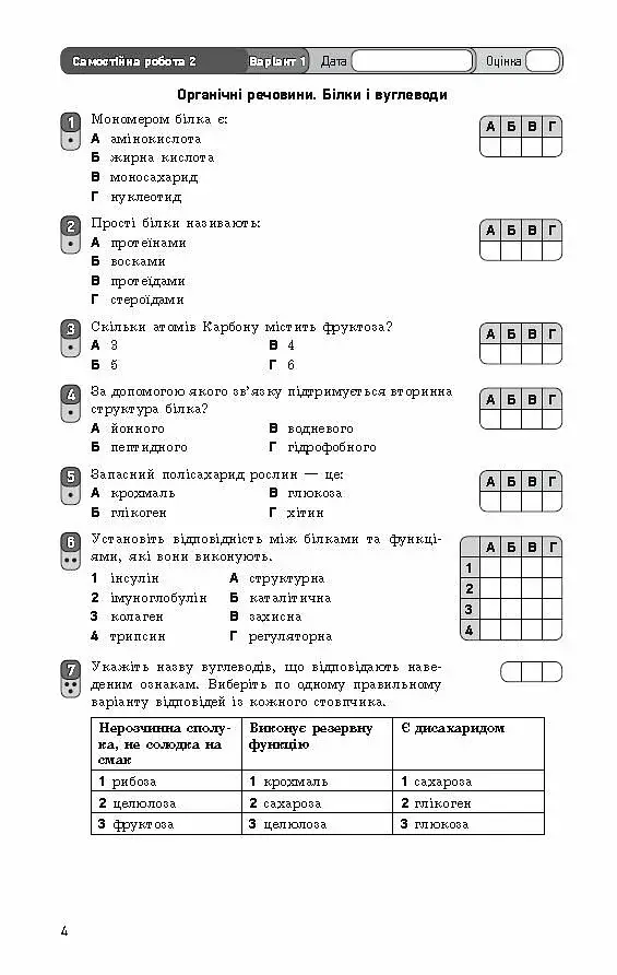 Біологія. Зошит для контролю навчальних досягнень учнів 9 клас - фото 5