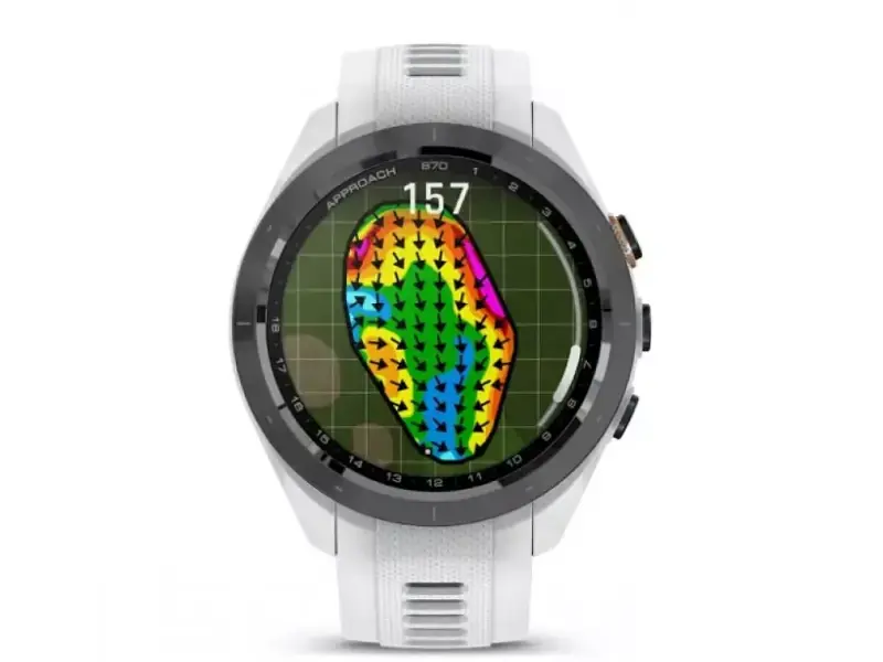 Смарт-годинник Garmin Approach S70 42mm B. Ceramic Bezel with White S. Band (010-02746-00/10) - фото 2