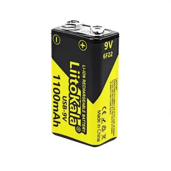 Набір акумуляторів LiitoKala Lii-USB-9V 4 шт 1100 мА·год з USB Type-C з кабелем заряджання - фото 3