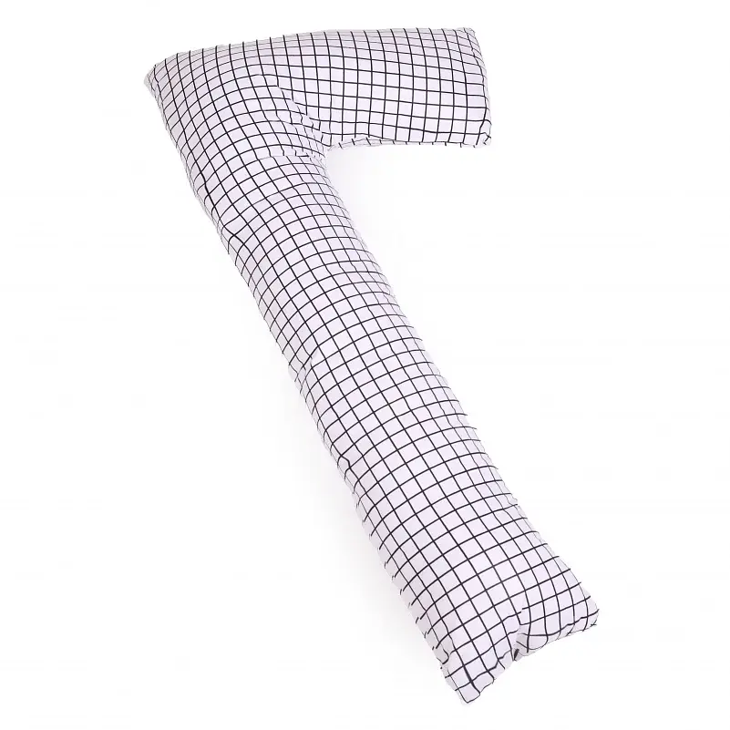 Подушка для беременных и отдыха MirSon Г-образная №5008 Color Line Martinhi 140х40х20 см черно-белая (2200010969597) - фото 2