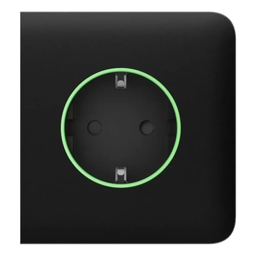 Фронтальна панель Ajax SideCover (smart) [type F] [55] ASP black/чорна для розумної розетки Outlet (type F) (26-00345) - фото 2