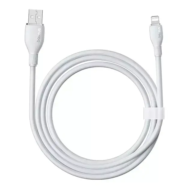 Кабель Baseus Pudding Series Fast Charging Cable USB to Lightning 2.4A 2m P10355700221-01 White - фото 2