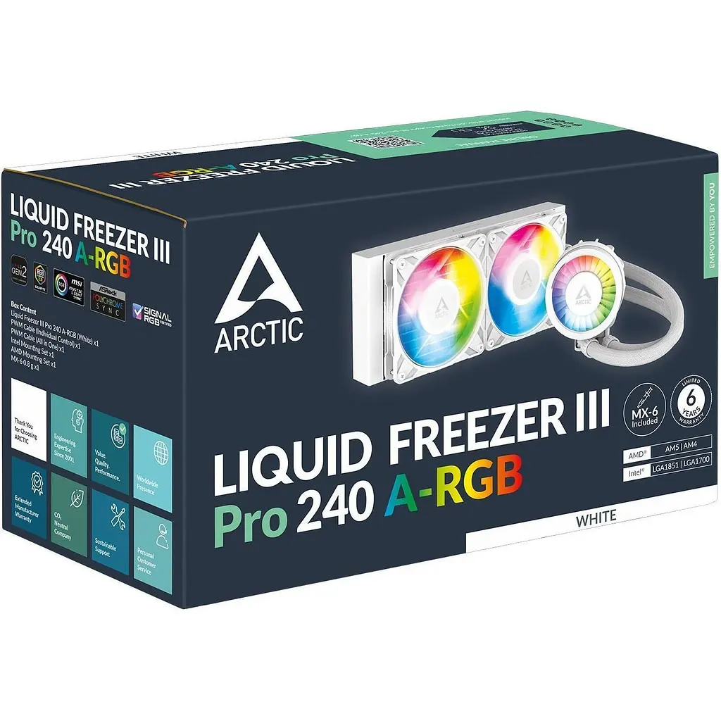 Система водяного охолодження Arctic Liquid Freezer III Pro 240 A-RGB White (ACFRE00186A) [148106] - фото 6