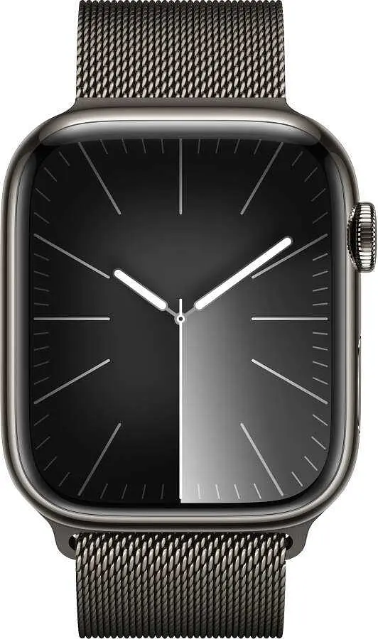 Смарт-часы Apple Watch Series 9 GPS + Cellular 45mm Silver S. Steel Case w. Silver Milanese Loop (MRMQ3) - фото 2