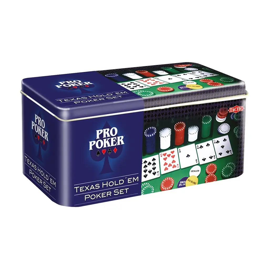 Настольная игра Tactic Техасский холдем в жестяной коробке (3095)