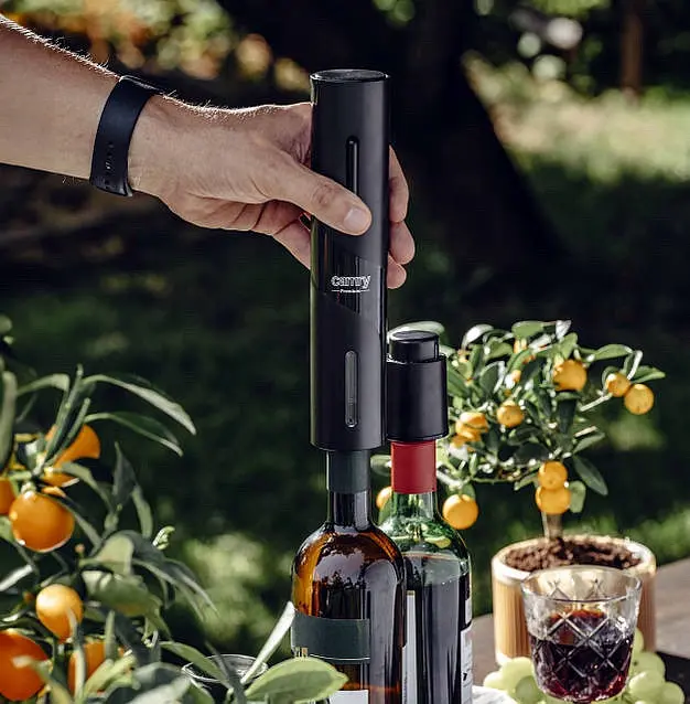 Штопор открывалка для вина Camry CR 4510 резак для фольги для винных пробок 20-24 мм черный - фото 7