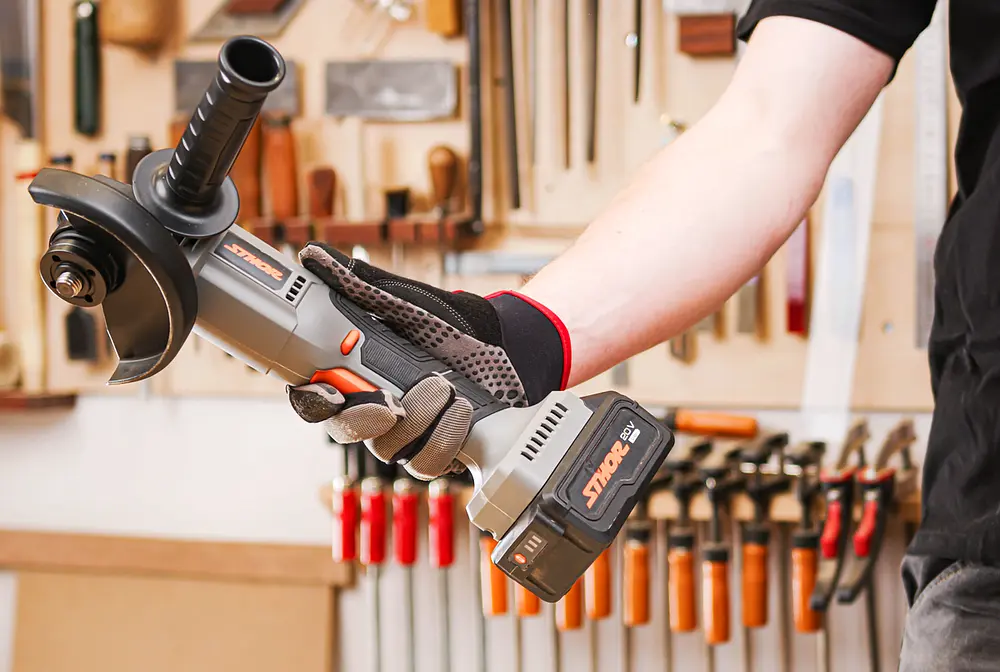 Шлифмашина угловая и шуруповерт аккумуляторный Sthor (78097) - фото 5