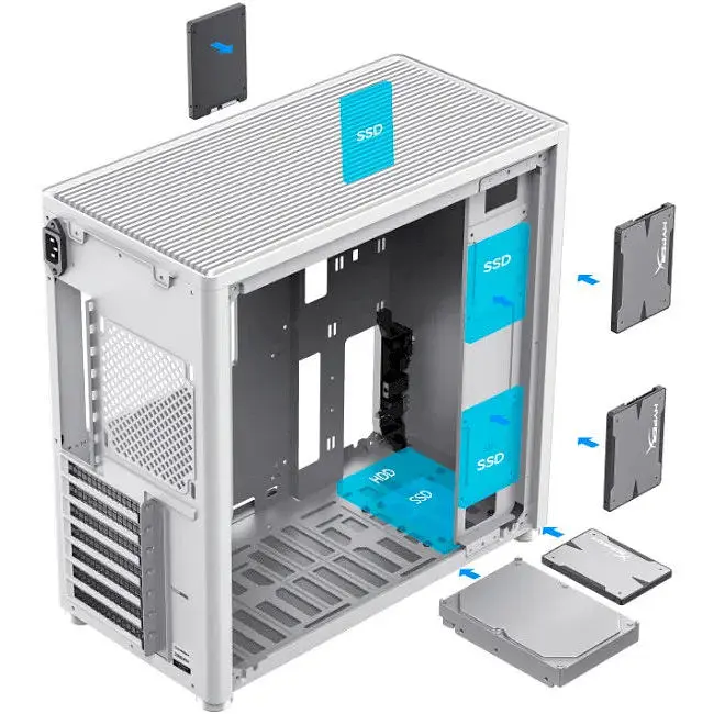 Корпус GameMax MeshBox PRO WT White - фото 10