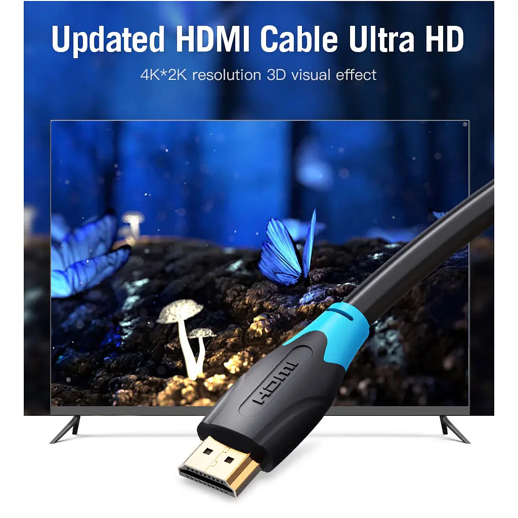 Кабель мультимедійний HDMI M to HDMI M 15.0m 4K30Hz black Vention (AACBN) - фото 4