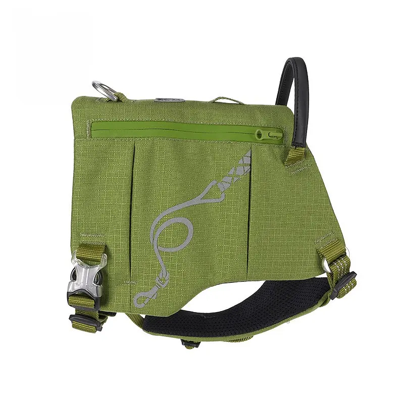 Шлейка для собак Truelove TLB2251 світловідбивна, з водонепроникної тканини Cordura, регульована Оливковий, L - фото 3