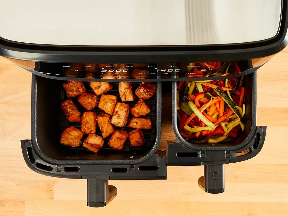 Аерогриль Tefal Dual EasyFry & Grill AirFryer чорний 2700 Вт (EY905B10) - фото 13