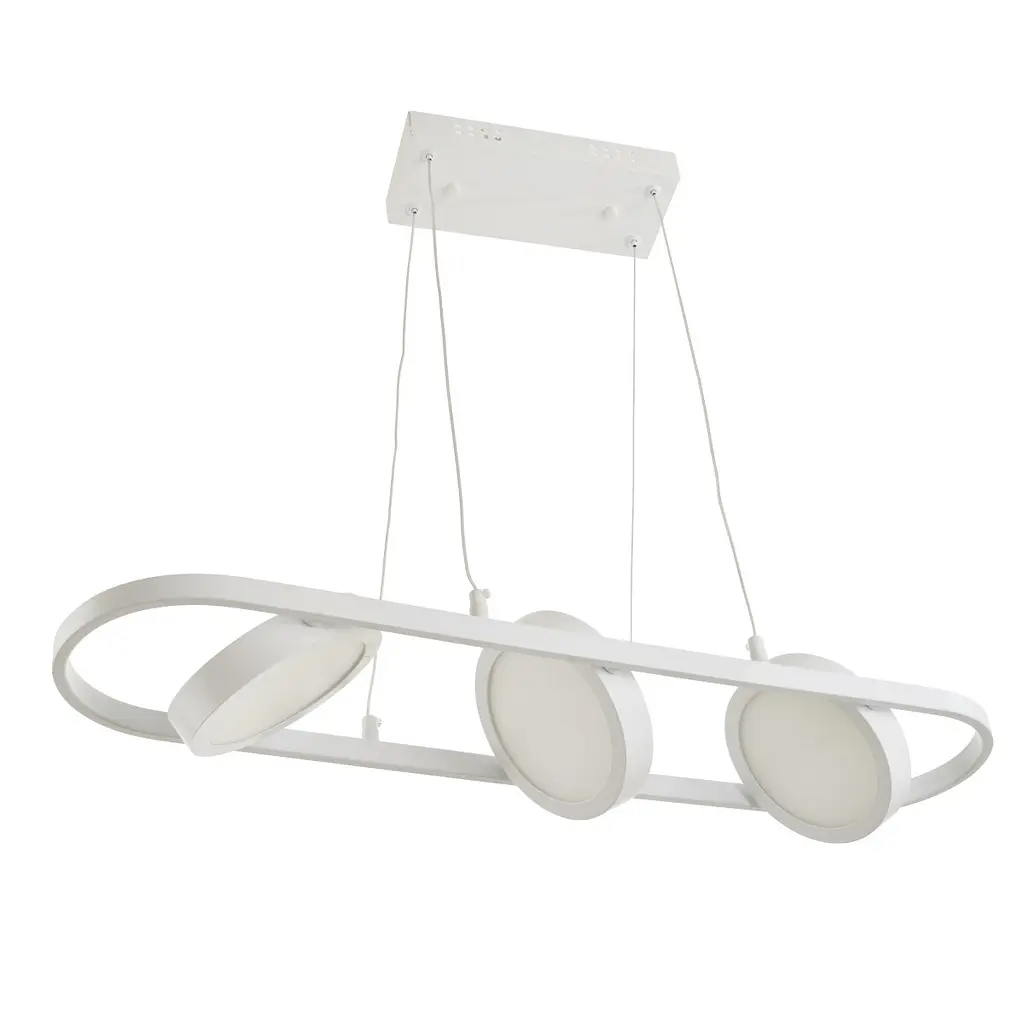 Світильник стельовий Brille підвісний лофт для спальні світлодіодний BL-893S/3 NW 33W WH - фото 8