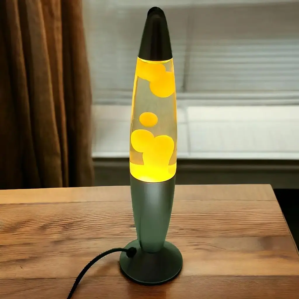 Лампа No brand Лава желтая 34x9x9 см - фото 5