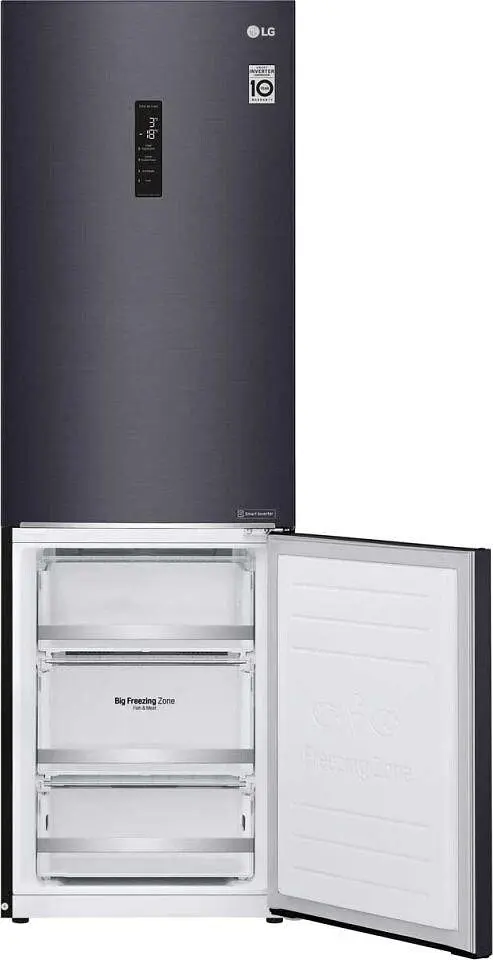 Холодильник LG GA-B459SBUM 186 см 341 л А++ Total No Frost зовнішній дисплей чорний матовий - фото 3
