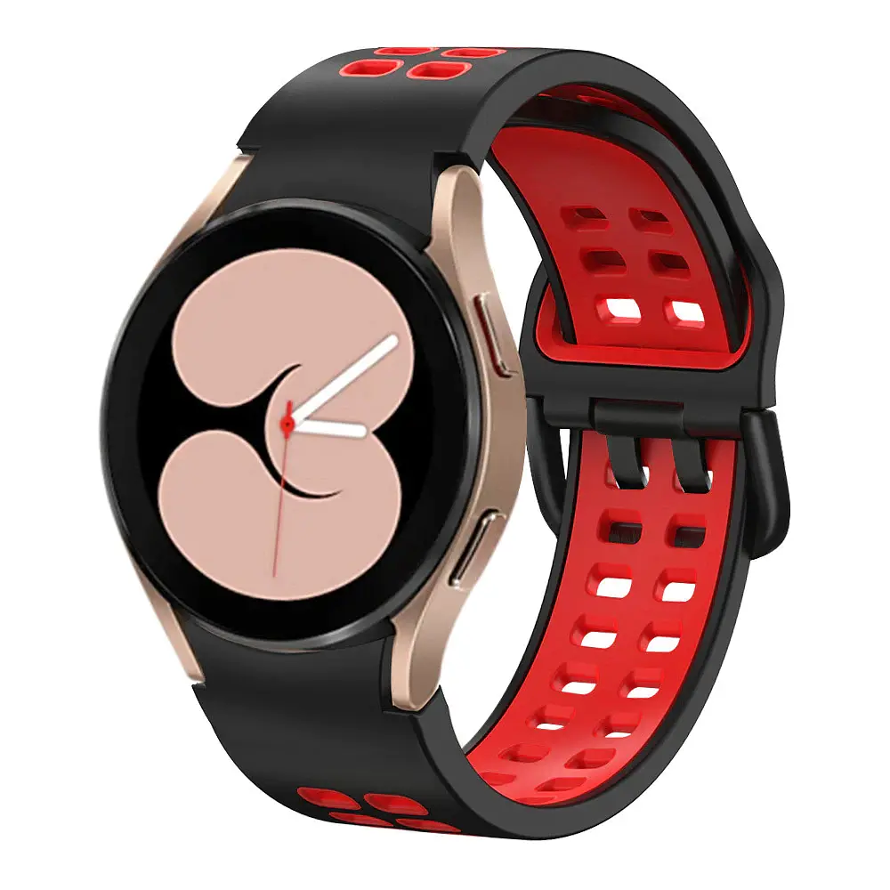 Ремінець для Samsung Galaxy Watch 4 Classic 46mm - чорно-червоний ширина кріплення 20мм силікон перфорація розмір L Watchbands Galaxy Sport (WB00S4GALAXYSPORT1CLASSIC446) - фото 2