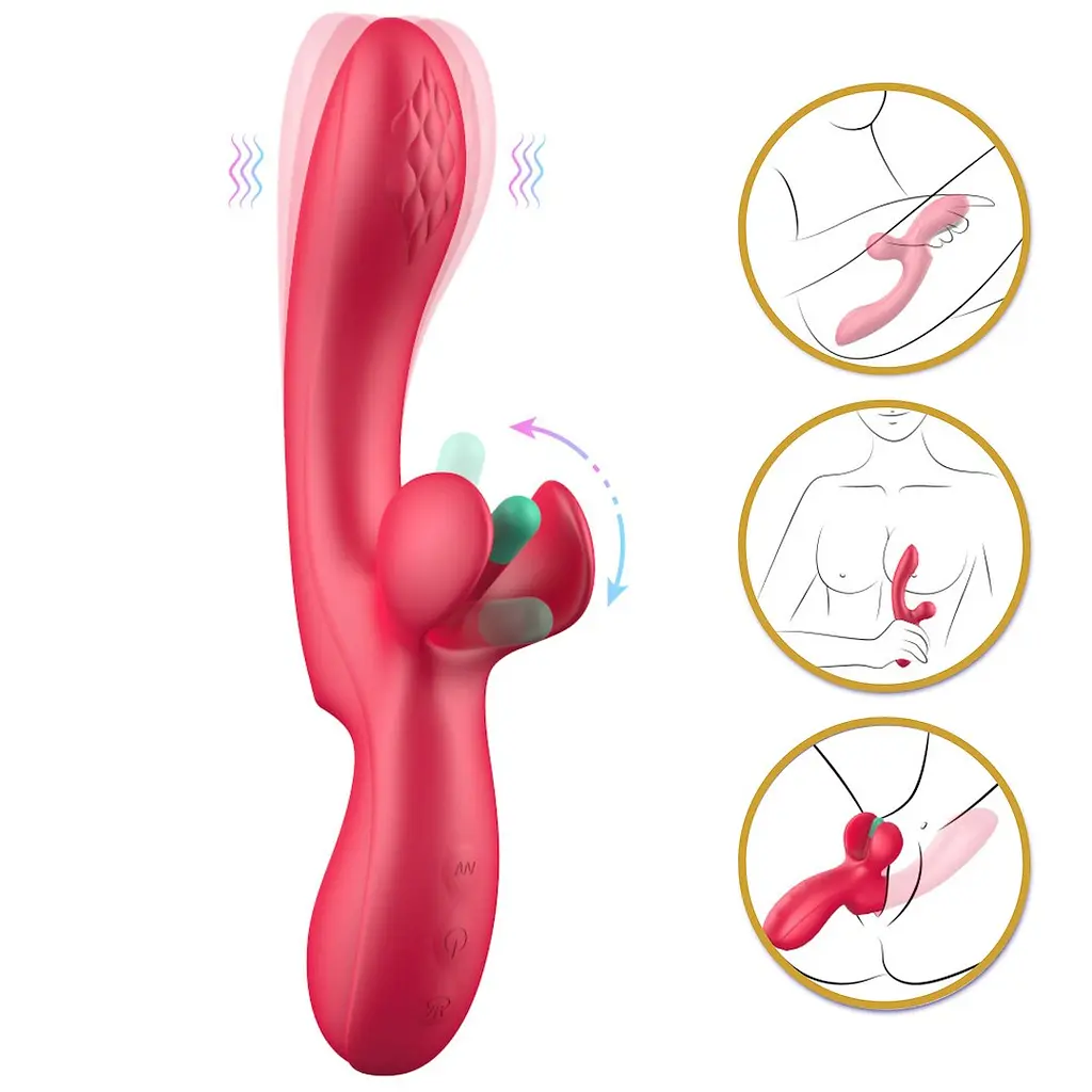 Вібратор Erospace Sweet Play G-Spot Critoral Flappinng Vibrator A16 62050070-0016 104546 - фото 8
