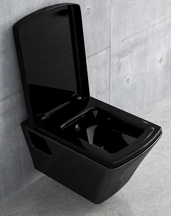 Унитаз подвесной Volle Teo с сидением Soft Close 13-88-422black, Черный - фото 2
