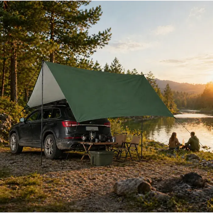 Тент-маркіза для автомобіля, 3х3 метри, Зелений - фото 2