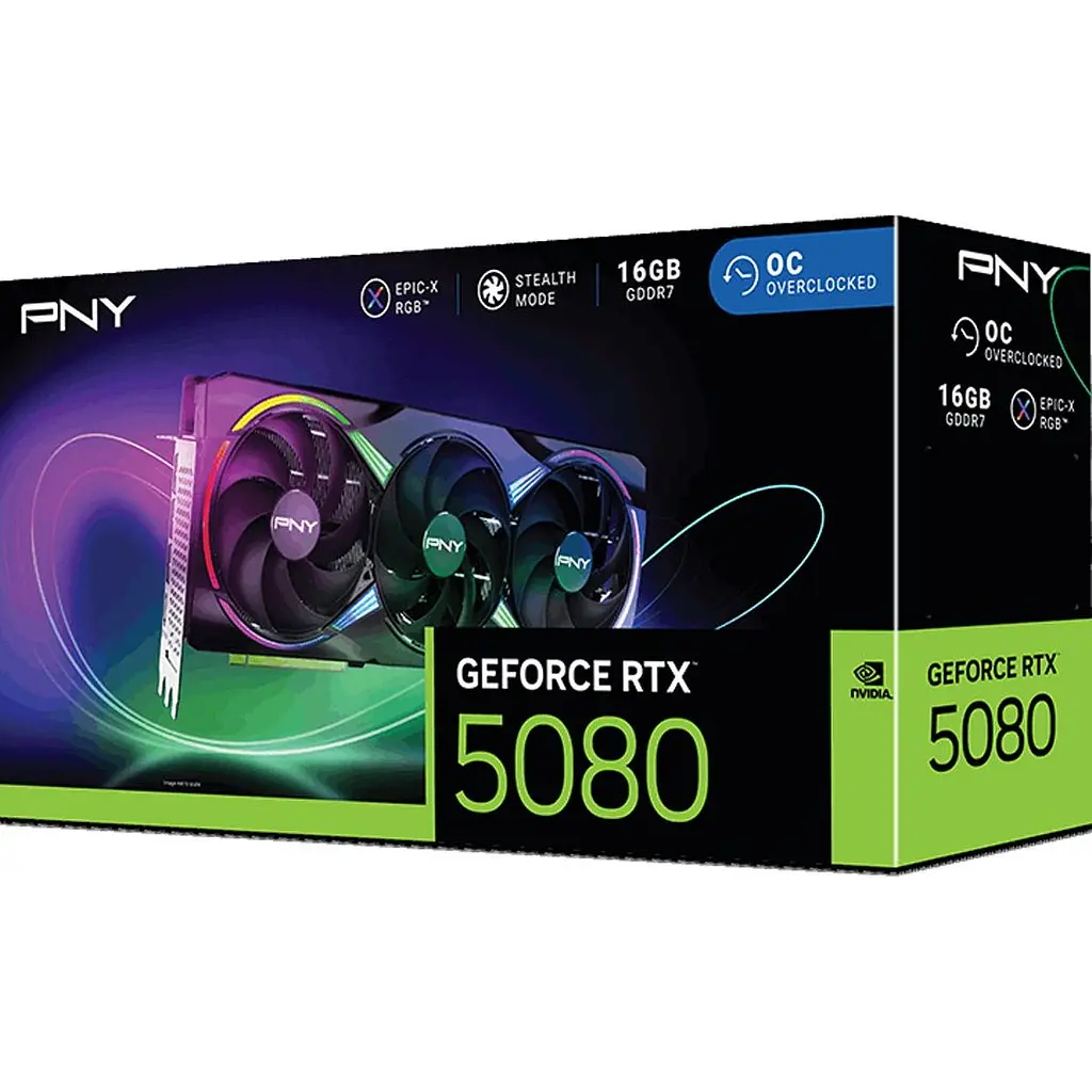 Відеокарта PNY GeForce RTX 5080 AR GB EPIC-X R GB OC 16 GB [VCG508016TFXXPB1-O] EU [125937] - фото 10