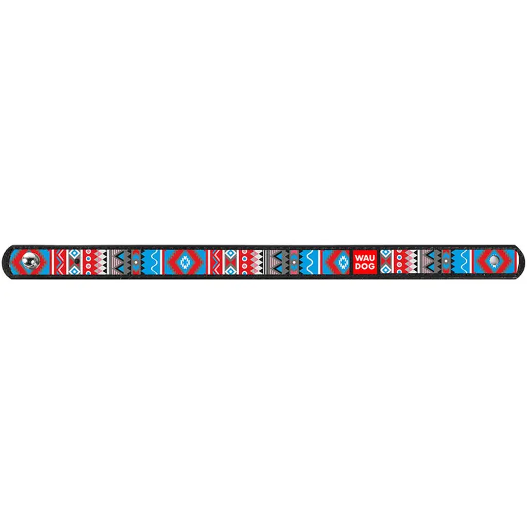 Браслет Waudog Design Етно, шкіра, S, 18-20х1,5 см, чорний - фото 2