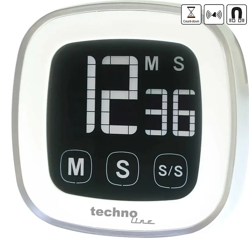Таймер кухонний Technoline KT400 Magnetic Touchscreen White (KT400) (DAS301202) - фото 4