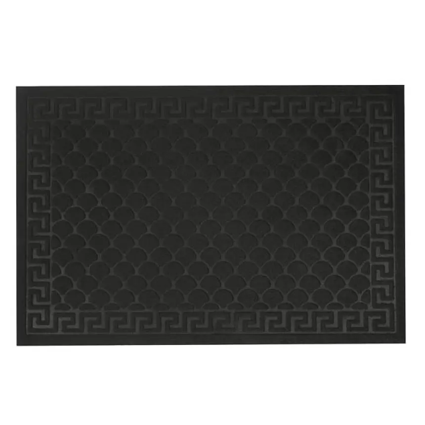 Килимок придверний Eco Fabric Луска без кромки чорний 60 х 90 см (6090-001) - фото 3