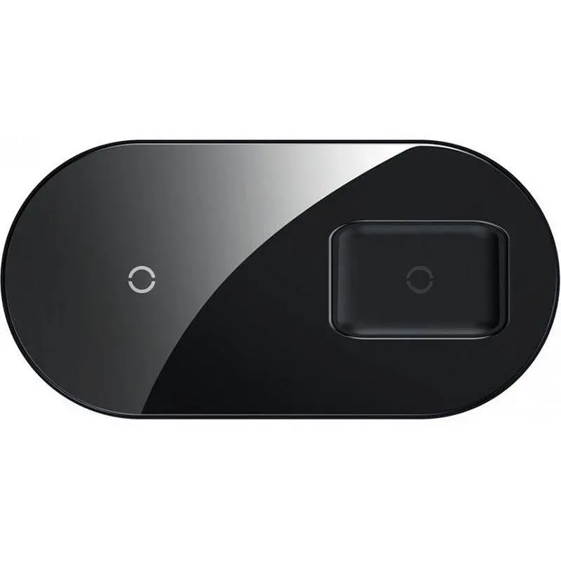 Бездротовий зарядний пристрій Baseus Simple Pro Edition 2 in 1 (Phone + Pods) 18W WXJK-C01 Black - фото 2