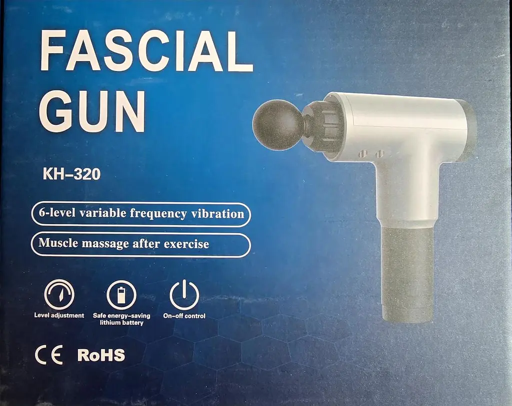 Массажный пистолет Fascial Gun для мышц 2000 мАч (4 насадки) - фото 8