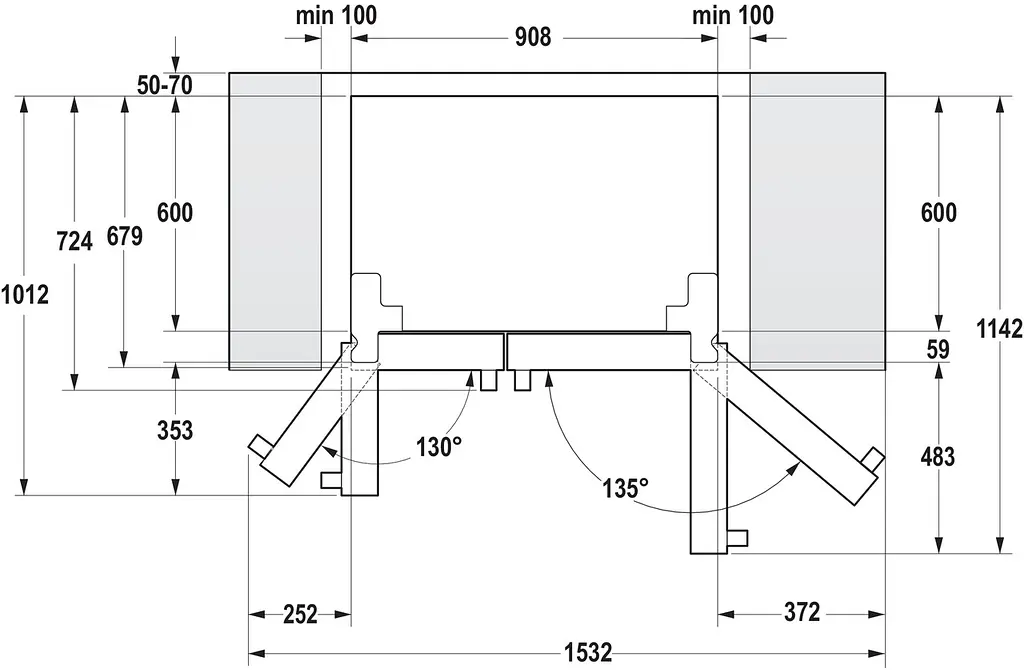 Холодильник SBS Gorenje NRS9182VB чорний (NRS9182VB) - фото 4