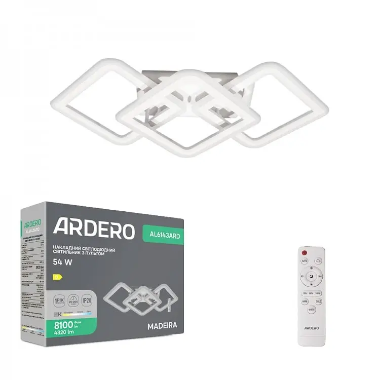Светильник светодиодный Ardero AL6143ARD 54W 3000K-6500K (80594) - фото 2