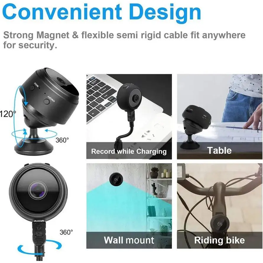 Wi-Fi минивидеокамера с SD-картой YOSO YOIPC48D2MP20 2.8mm V380 - фото 6