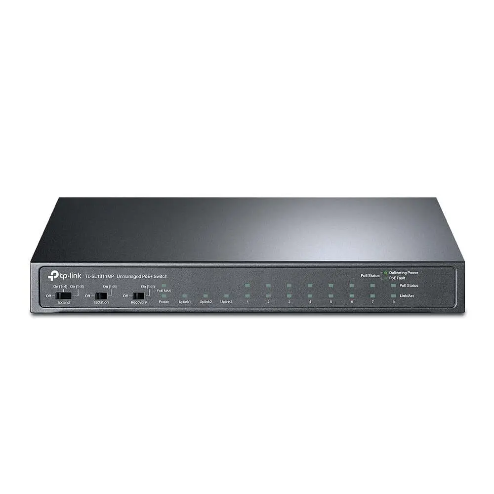 Коммутатор TP-Link TL-SL1311MP 8-Port PoE+ + 2-Port Gigabit + 1-Port SFP Desktop (TL-SL1311MP)