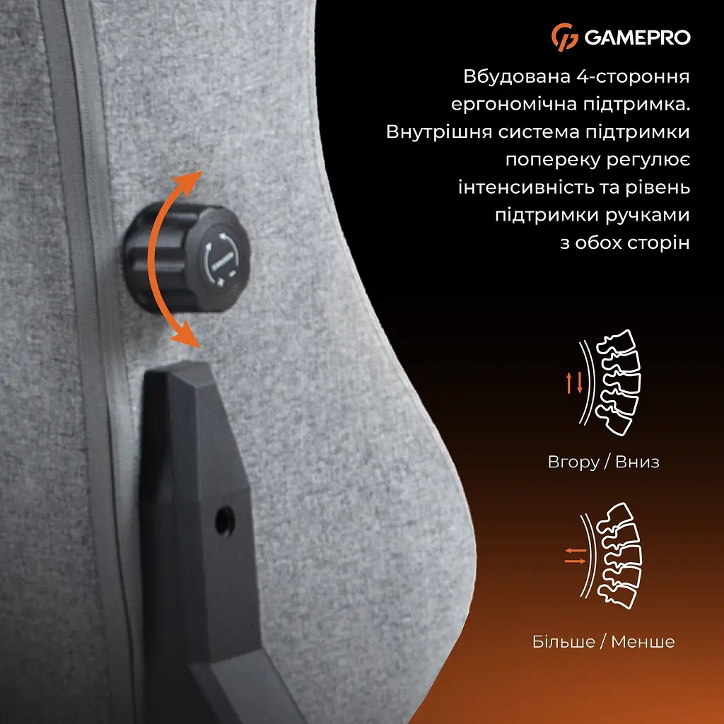 Геймерське крісло GamePro GC775G Fabric Gray [148907] - фото 7