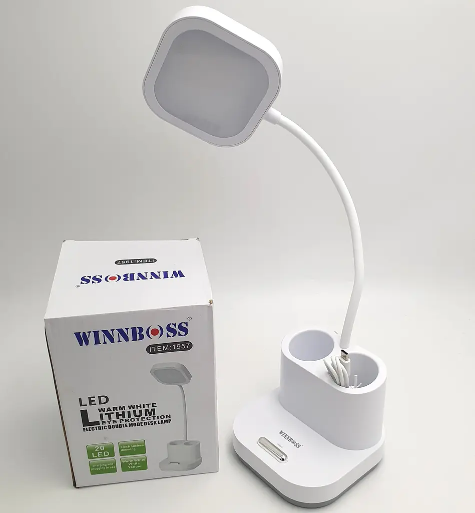 LED-лампа гнучка сенсорна світлодіодна настільна акумуляторна (знімні 2 × 18650) тепле, нейтральне та холодне світло WinBoss 1957 - фото 5