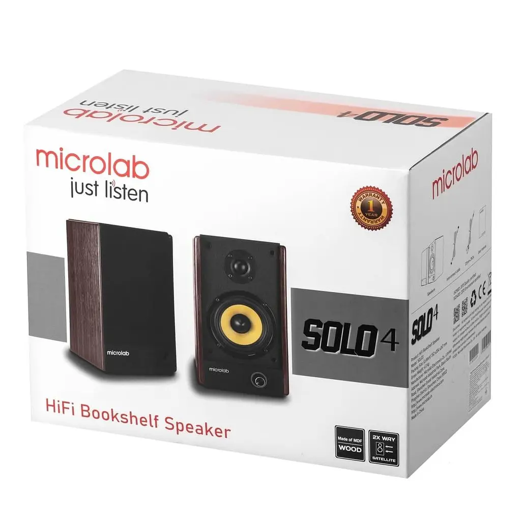 Акустична система Microlab 2.0 SOLO 4 60W Brown (SOLO-4BR) - фото 10