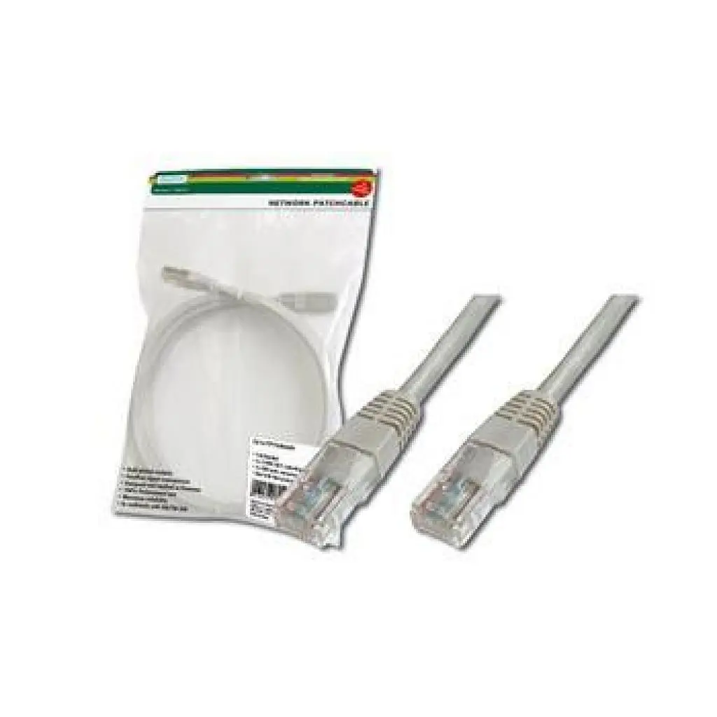 Патч-корд Digitus 1.5м, UTP, cat.5e, CU, grey (DK-1511-015) - фото 2