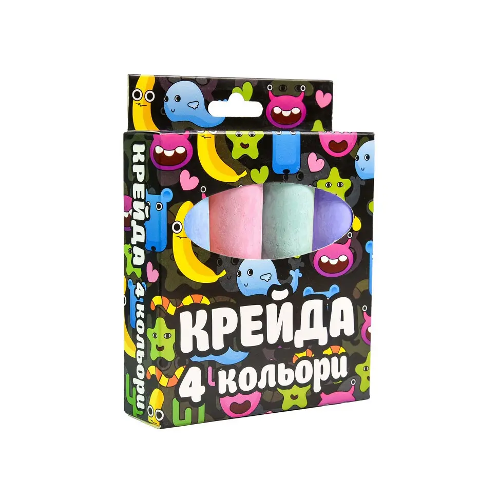 Крейда для малювання на асфальті 50115ST 4 штуки різнокольорова