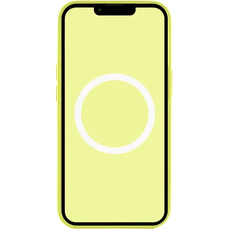 Чохол Silicone Case with Button, Animation & MagSafe для Apple iPhone 17 Neon Yellow AAA [153236] - фото 4