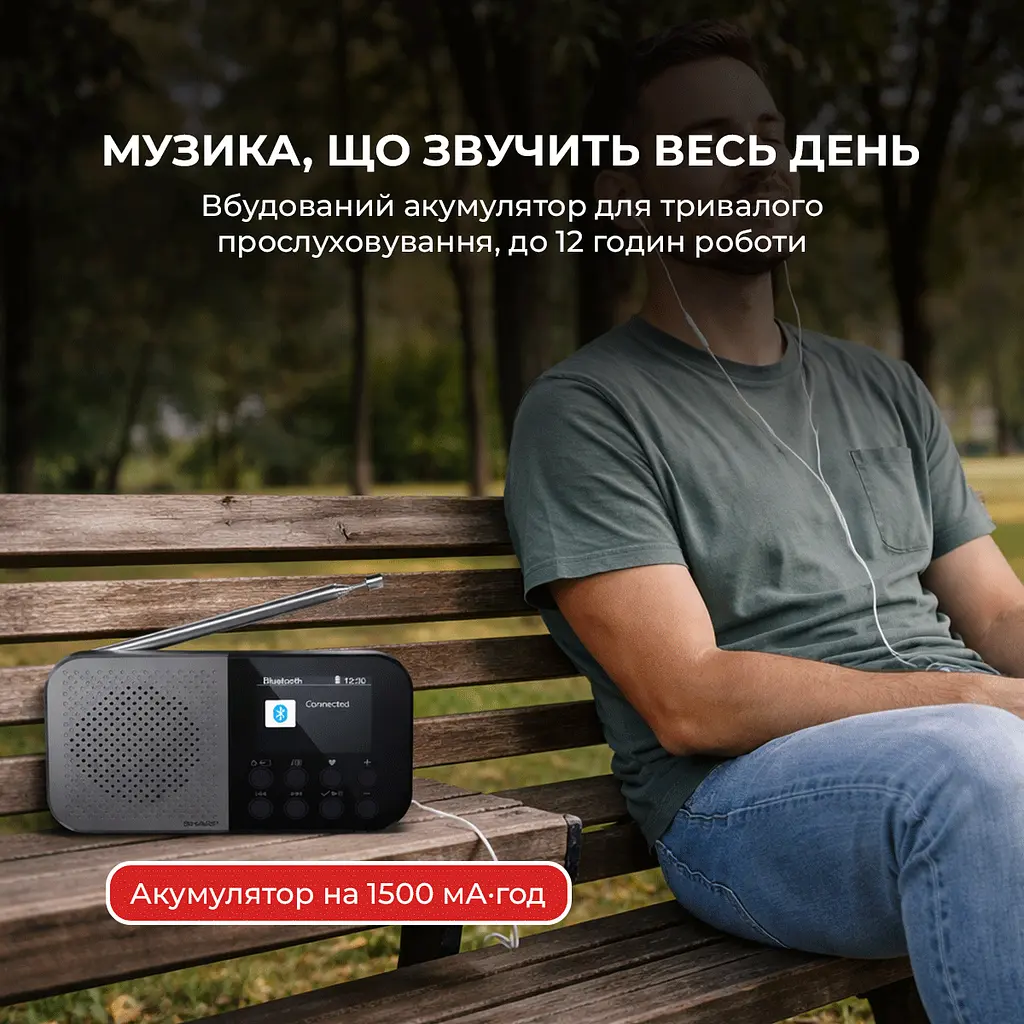 Радіоприймач Sharp DR-P520 Storm Grey - фото 5