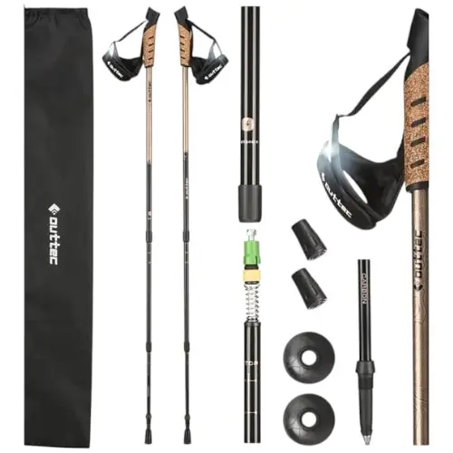 Трекінгові палиці Outtec карбонові 3-х секційні 70-135 см Anti-shock - фото 2