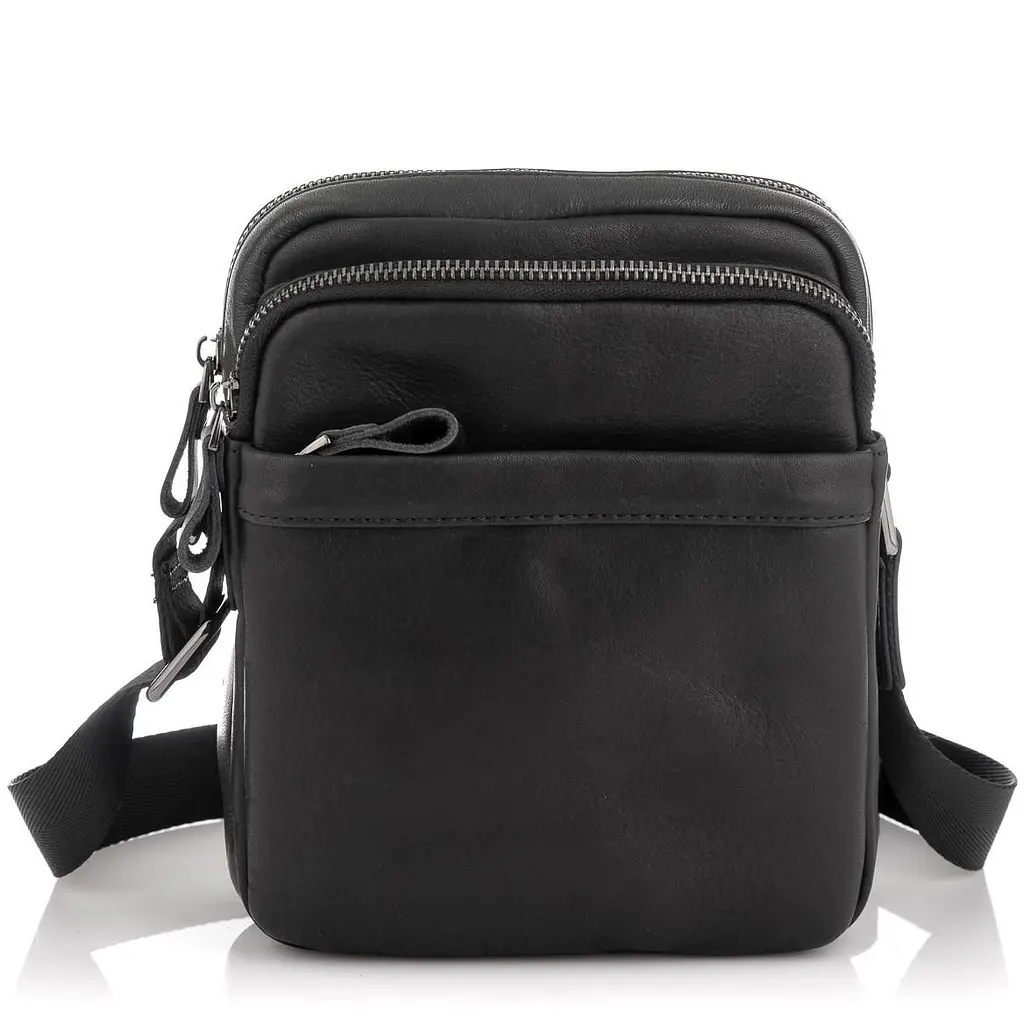 Чоловіча сумка через плече чорна Tiding Bag 6027A - фото 5