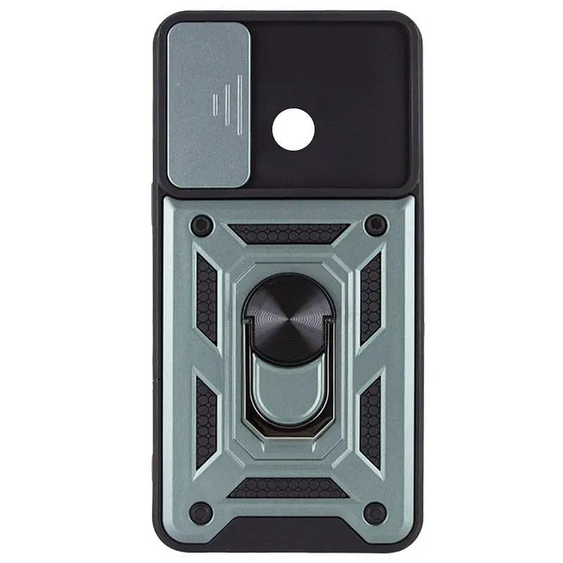 Чехол Ummi Camshield Serge Ring для Xiaomi Redmi A1+ / A2+ Зеленый / Green - фото 2