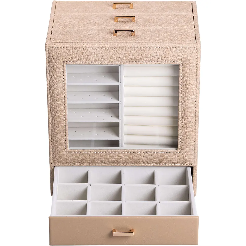 Скринька-комод Yiwu для прикрас 23x20x15 см бежева HP-5-16CR - фото 5