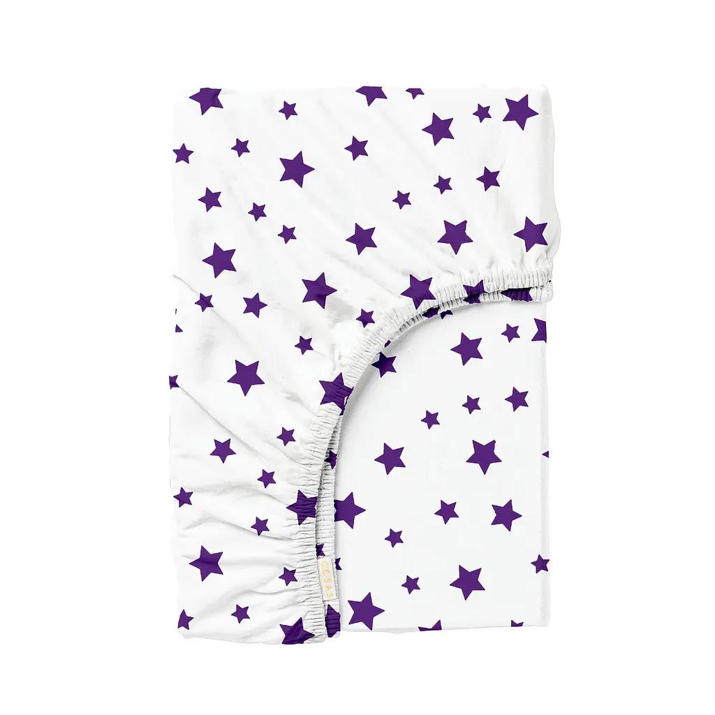 Простирадло на резинці 160х200 PURPLE STARS COSAS (4822052148396)