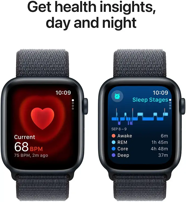 Смарт-часы Apple Watch SE 2 GPS 44mm Midnight Aluminium Case with Ink Sport Loop 2024 (MXEP3) [123349] - фото 7
