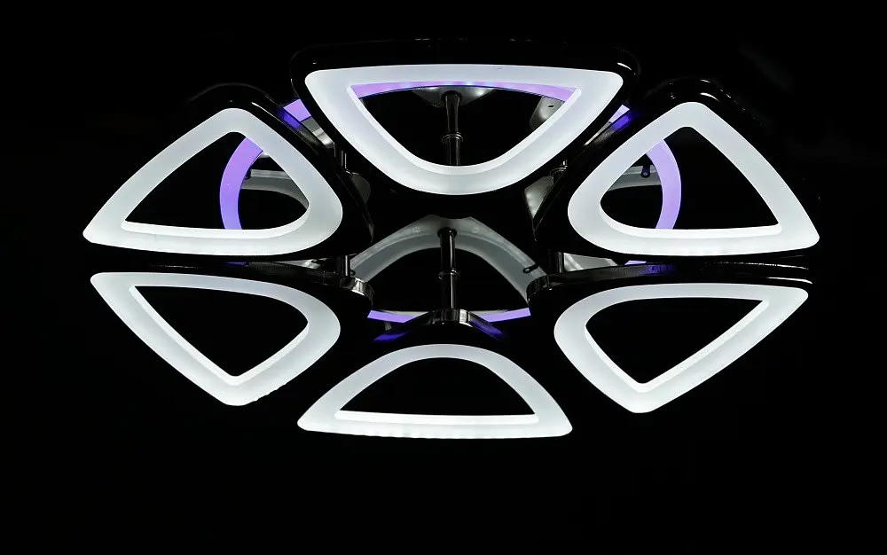Світлодіодна люстра світильник з пультом і підсвічуванням Splendid-Ray 30-3977-92 - фото 2