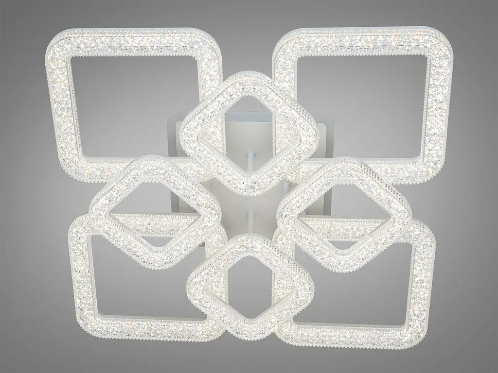 Плоска світлодіодна стельова люстра з пультом 2205/4+4WH LED 3 - фото 3