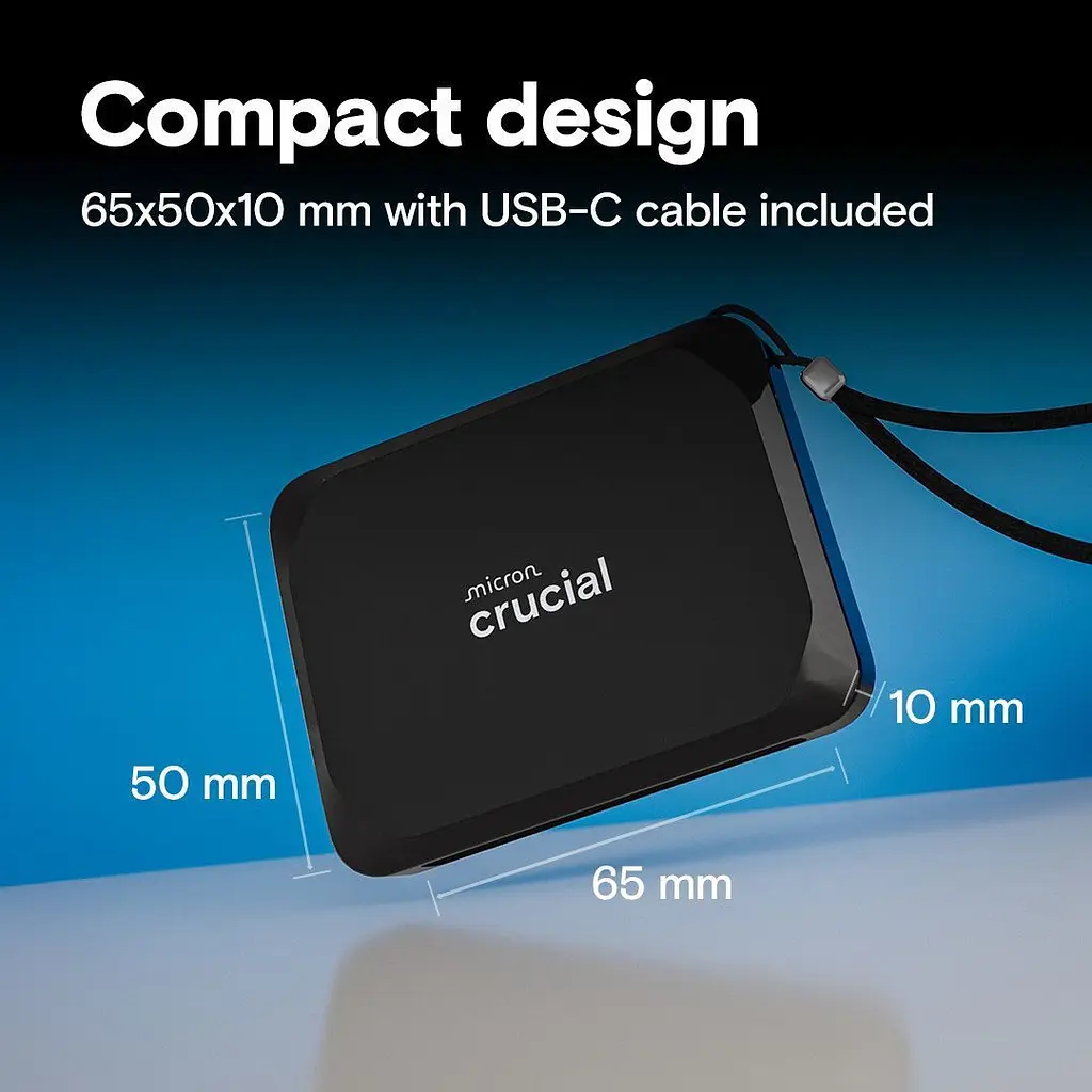 Зовнішній SSD накопичувач Crucial X9 1TB (CT1000X9SSD9) [151959] - фото 3