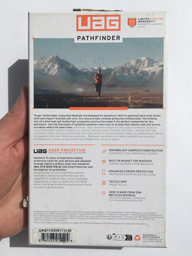 Оригінальний протиударний чохол UAG Pathfinder MagSafe (Original) для iPhone 15 Ash 114358113131 - фото 6