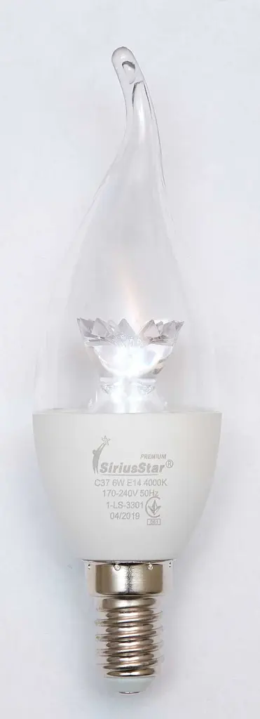 Світлодіодна лампа SIRIUSSTAR 3301 СA37 tail crystal 6W-4000K-E14 - фото 2